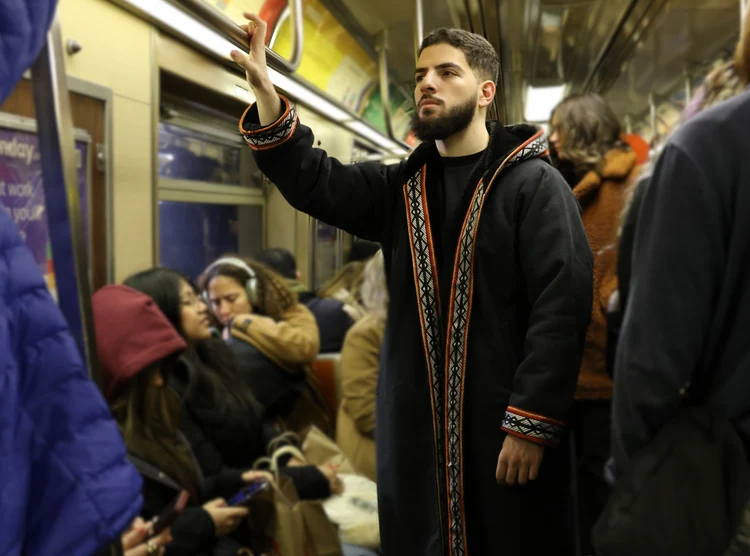 Nazwa coat on a subway